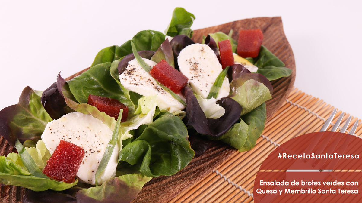 Receta Ensalada De Brotes Verdes Con Queso Y Membrillo – Santa Teresa ...